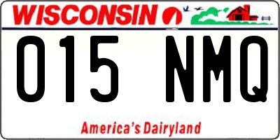 WI license plate 015NMQ