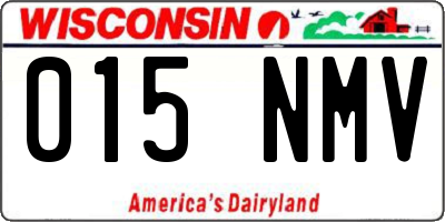WI license plate 015NMV