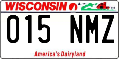 WI license plate 015NMZ