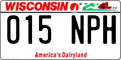 WI license plate 015NPH