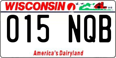WI license plate 015NQB