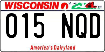 WI license plate 015NQD