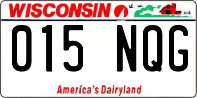 WI license plate 015NQG
