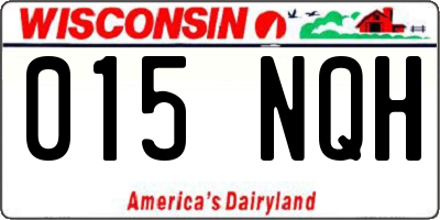 WI license plate 015NQH
