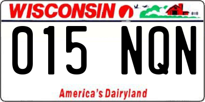 WI license plate 015NQN