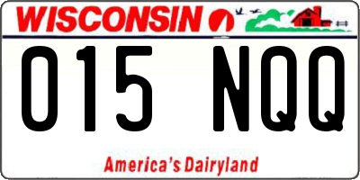 WI license plate 015NQQ