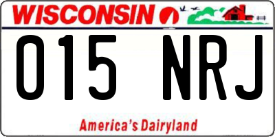 WI license plate 015NRJ