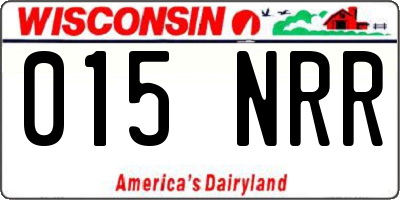 WI license plate 015NRR