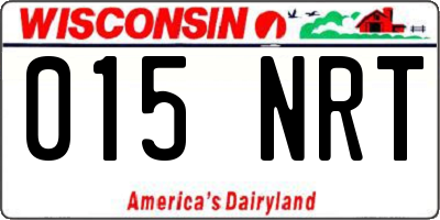 WI license plate 015NRT