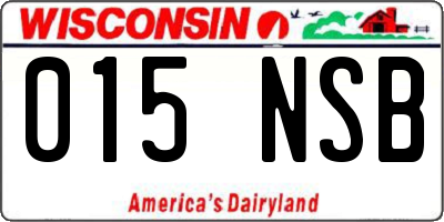 WI license plate 015NSB