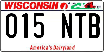 WI license plate 015NTB