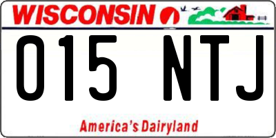 WI license plate 015NTJ