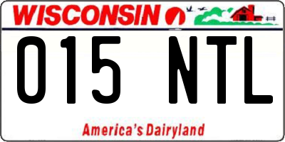 WI license plate 015NTL