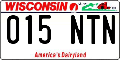 WI license plate 015NTN
