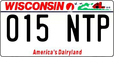 WI license plate 015NTP