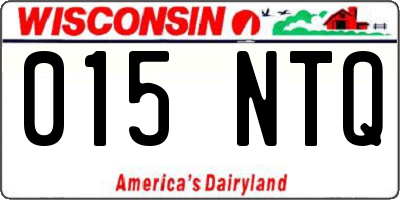 WI license plate 015NTQ