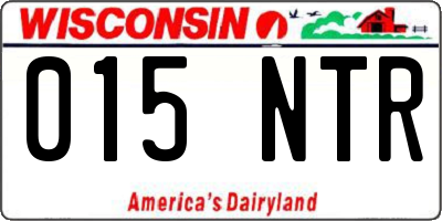 WI license plate 015NTR