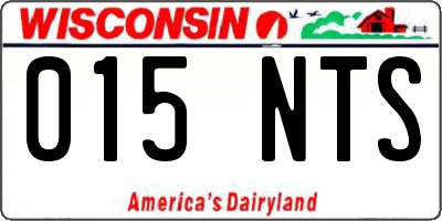 WI license plate 015NTS