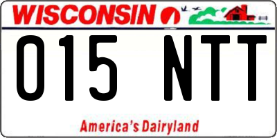 WI license plate 015NTT
