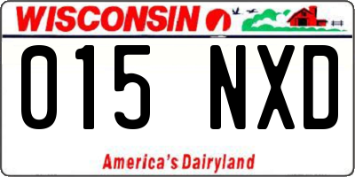 WI license plate 015NXD