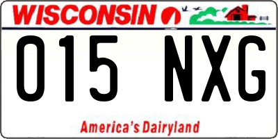 WI license plate 015NXG
