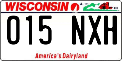 WI license plate 015NXH