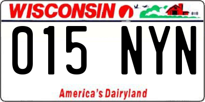 WI license plate 015NYN