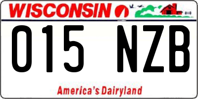 WI license plate 015NZB
