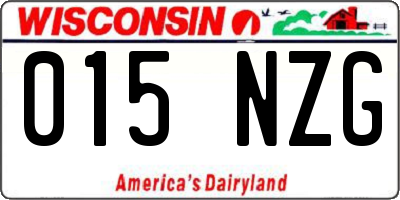WI license plate 015NZG