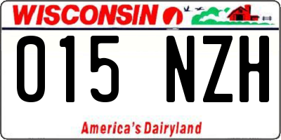 WI license plate 015NZH