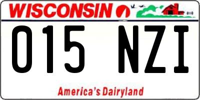 WI license plate 015NZI