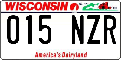 WI license plate 015NZR