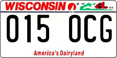 WI license plate 015OCG