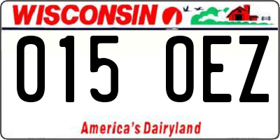 WI license plate 015OEZ