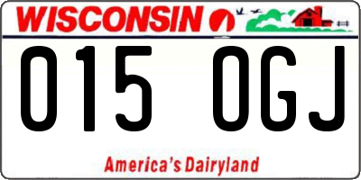 WI license plate 015OGJ