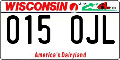 WI license plate 015OJL