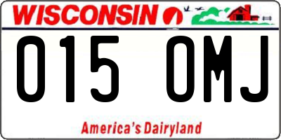 WI license plate 015OMJ
