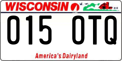 WI license plate 015OTQ