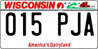 WI license plate 015PJA