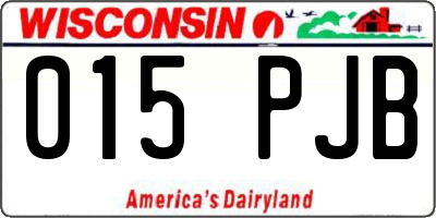 WI license plate 015PJB
