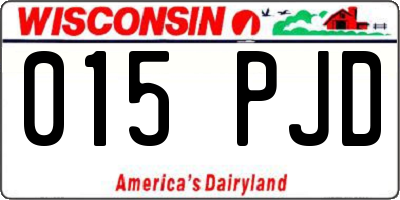 WI license plate 015PJD
