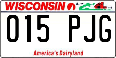 WI license plate 015PJG