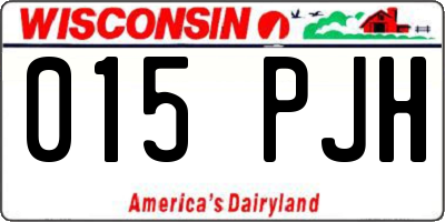 WI license plate 015PJH
