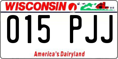 WI license plate 015PJJ