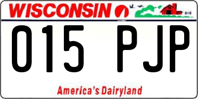 WI license plate 015PJP
