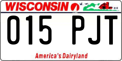 WI license plate 015PJT
