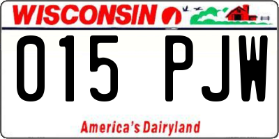 WI license plate 015PJW