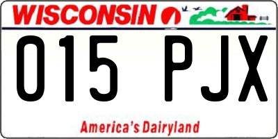 WI license plate 015PJX
