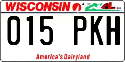 WI license plate 015PKH