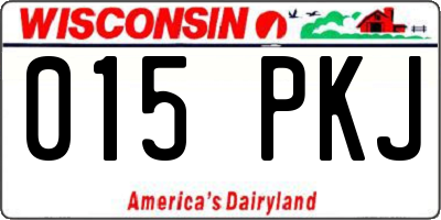 WI license plate 015PKJ